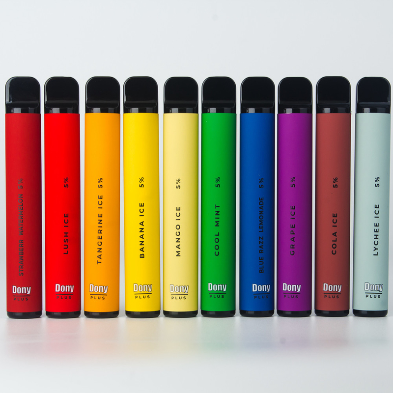 Dony ECO Plus 800puffs 3.2ml سیگار بخار سفارشی یکبار مصرف باتری 550 میلی آمپر ساعتی 15 طعم