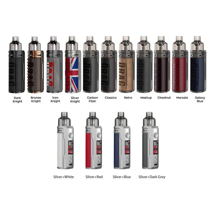 آلیاژ روی + PCTG Box Mod Kits Voopoo Drag X 18650 4.5ml 80w E Liquid Vape Pen