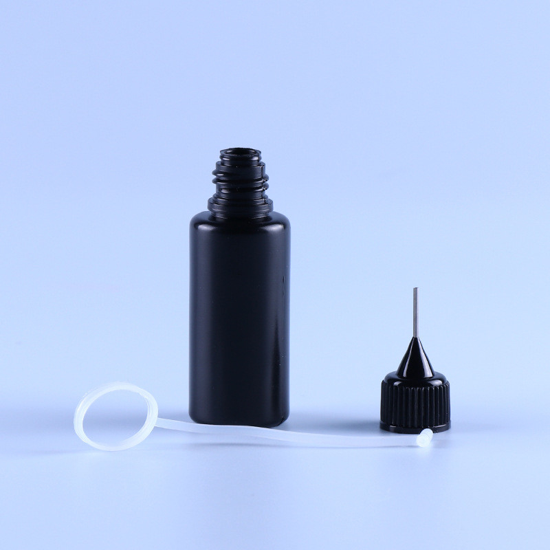 حلقه سیلیکونی مقاوم در برابر نور بطری آب میوه Ejuice مشکی سر سوزن PE