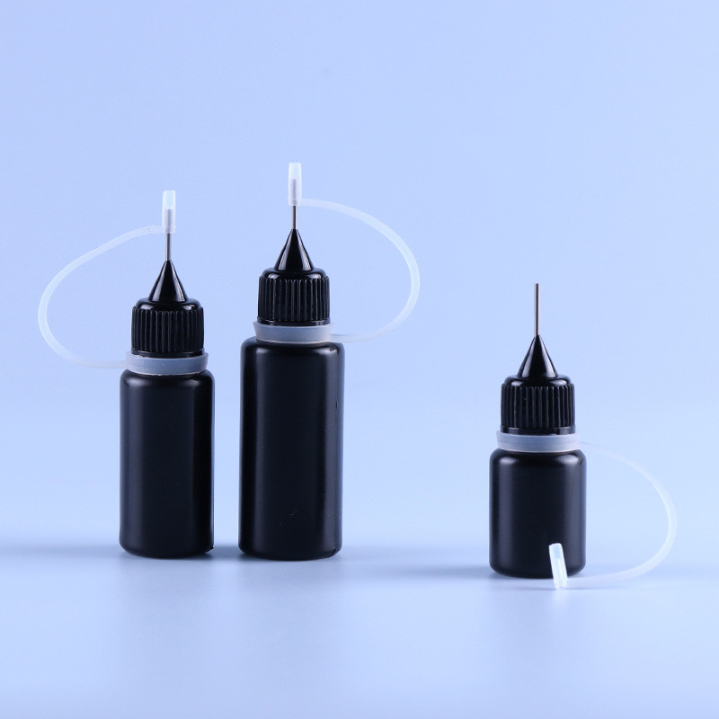 حلقه سیلیکونی مقاوم در برابر نور بطری آب میوه Ejuice مشکی سر سوزن PE