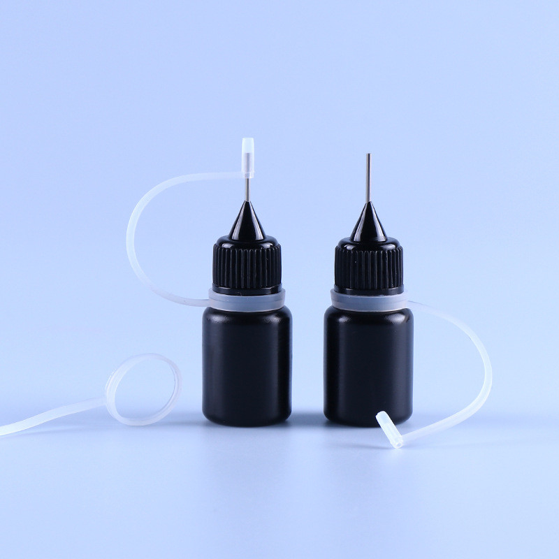 حلقه سیلیکونی مقاوم در برابر نور بطری آب میوه Ejuice مشکی سر سوزن PE