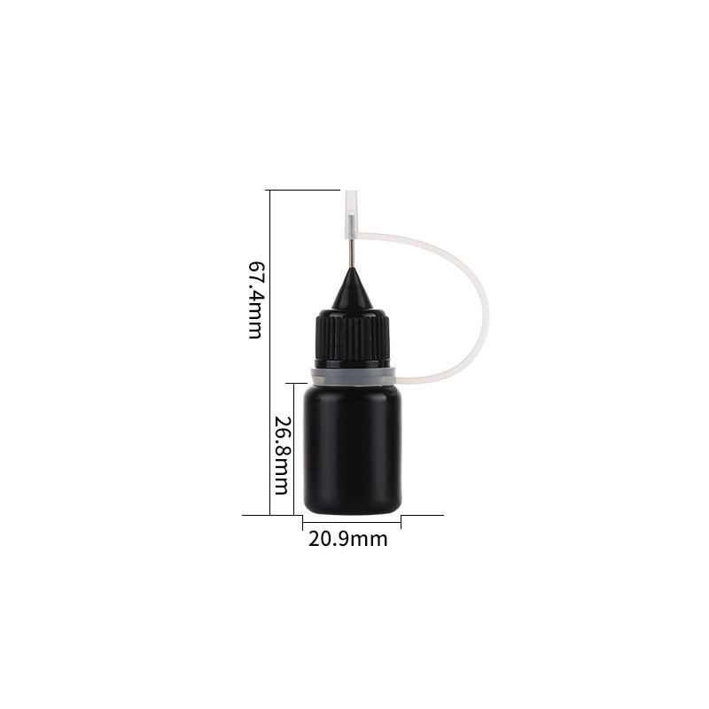 حلقه سیلیکونی مقاوم در برابر نور بطری آب میوه Ejuice مشکی سر سوزن PE