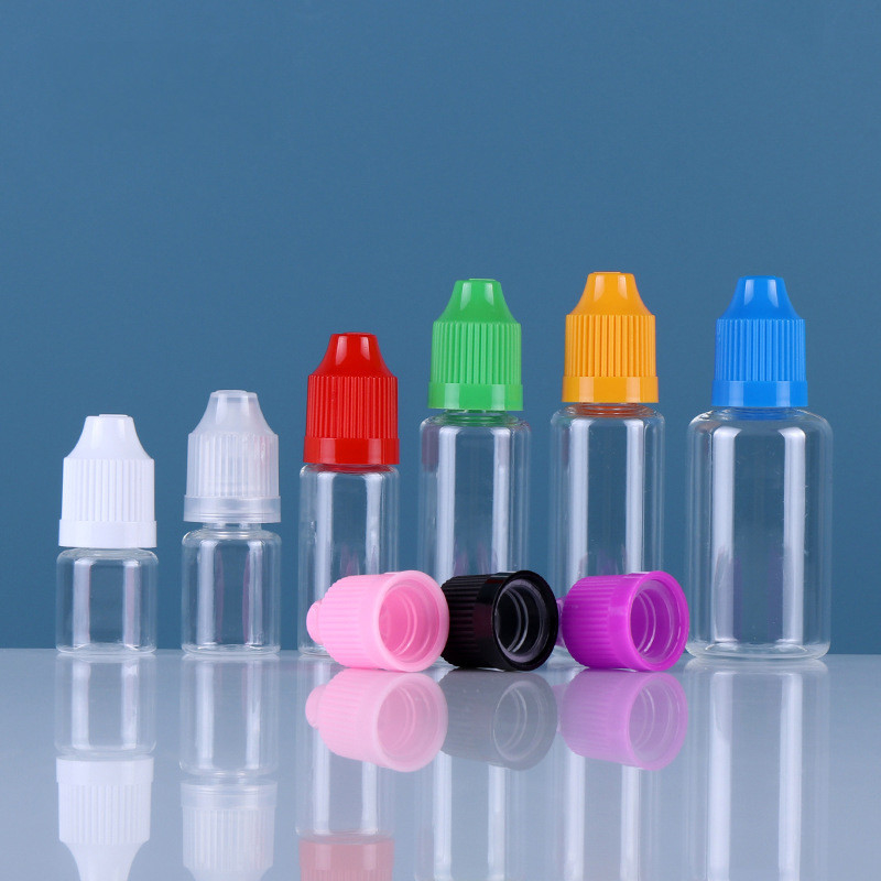 FCC Plastic PET V3 Empty Ejuice Bottle Smoking E مایع شفاف بطری شفاف درب پیچ رنگارنگ