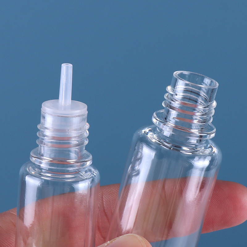 FCC Plastic PET V3 Empty Ejuice Bottle Smoking E مایع شفاف بطری شفاف درب پیچ رنگارنگ