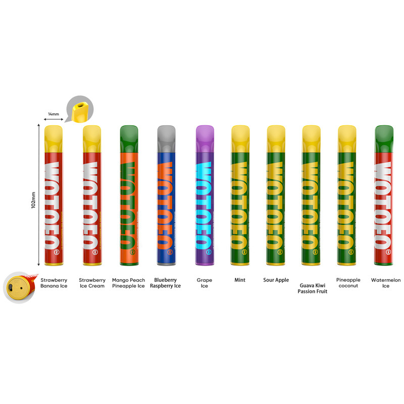قلم یکبار مصرف Pod Vapes Wotofo Mini+ 800 Puffs 2.8ml باتری 500mah قلم الکترونیکی بخارساز
