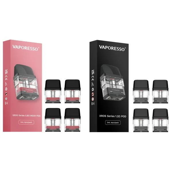 Vaporesso Xros Cartridge Pods 2ml 4pcs استاندارد نسخه TPD سازگار کیت پاد سری Xros
