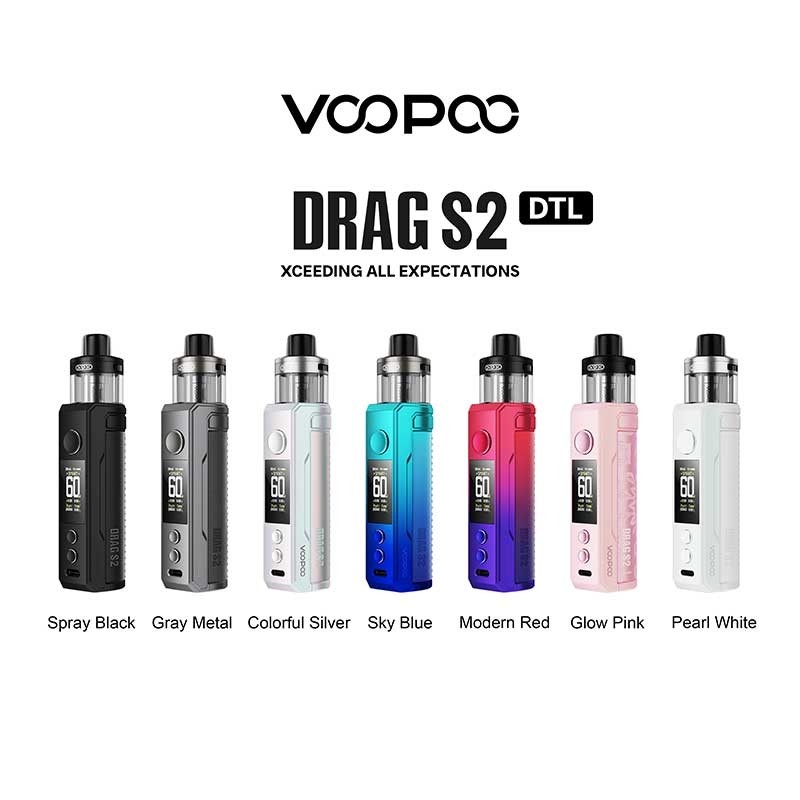 کیت Voopoo Drag s2 Pod Mod 60w با کارتریج PnP X DTL / MTL 2500mAh 5ml